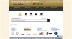 Desktop Screenshot of library.centre.edu