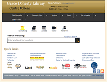 Tablet Screenshot of library.centre.edu